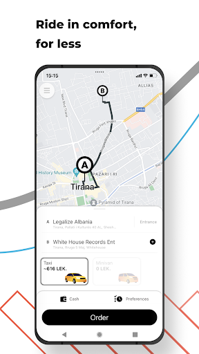 Android application MerrTaxi: Taxi in Albania screenshort