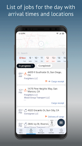 Android application Saby Courier screenshort