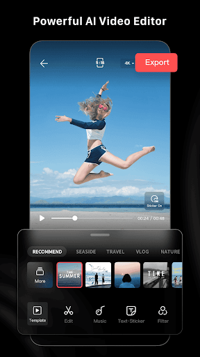 Android application LightCut -AI Auto Video Editor screenshort