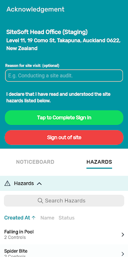 SiteConnect Screen 3