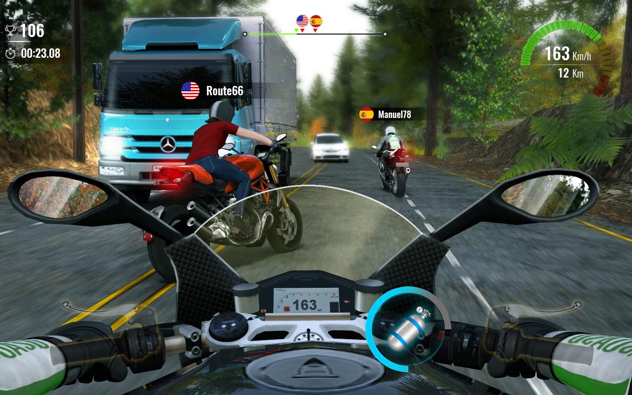 Android application Moto Traffic Race 2 screenshort