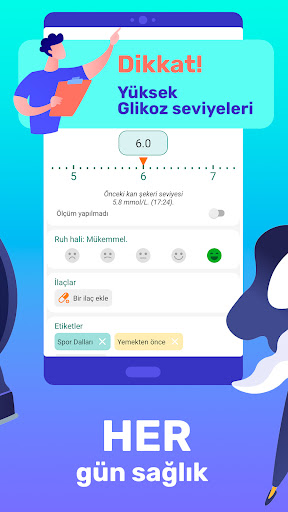 Diyabet kontrol. Kan şekeri Screenshot 4