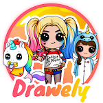 Cover Image of Download Drawely - How To Draw Cute Girls and Coloring Book 104.0.3 APK