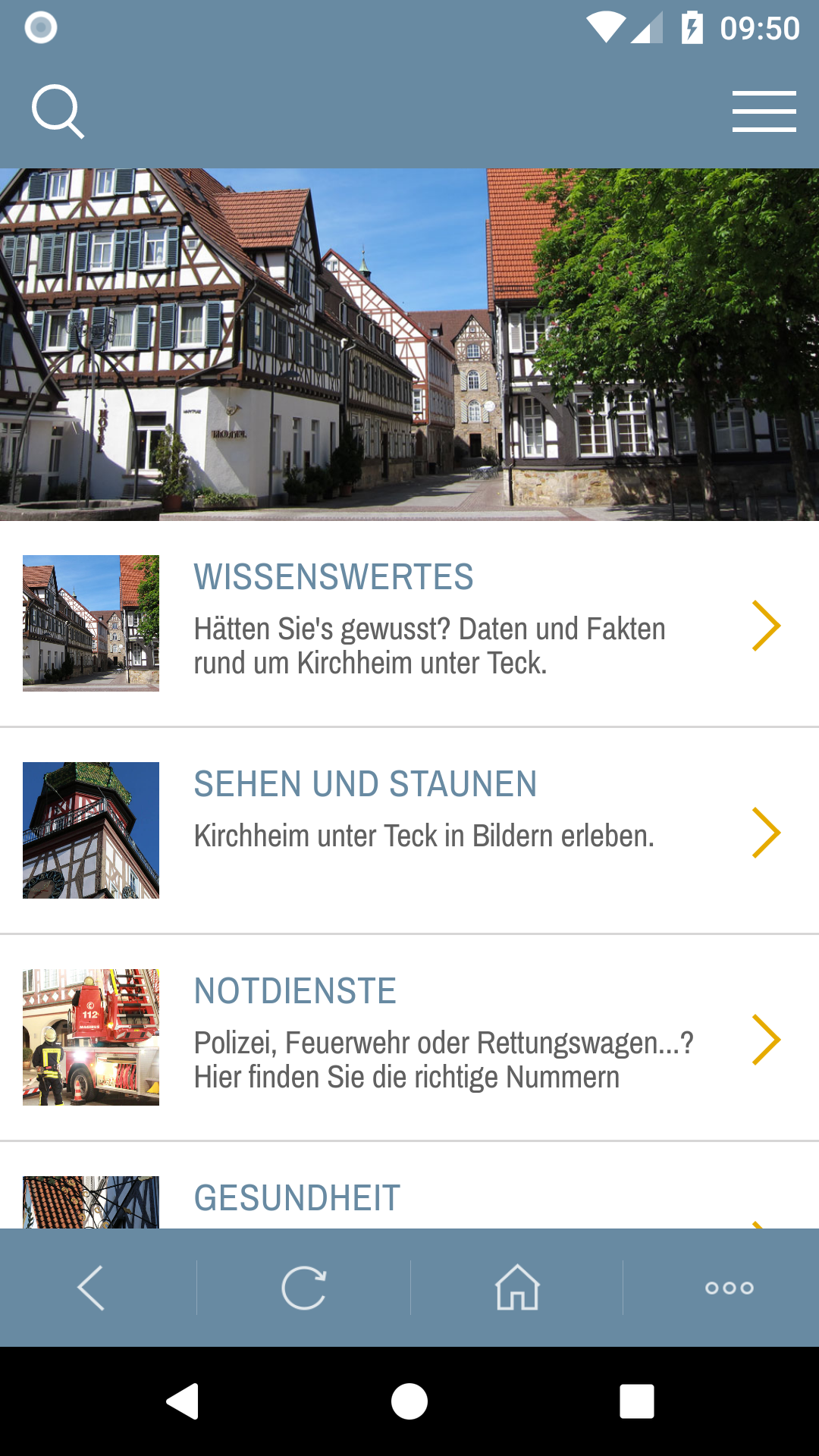 Android application Kirchheim unter Teck screenshort