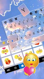 Doodle Blue Sky Keyboard Theme