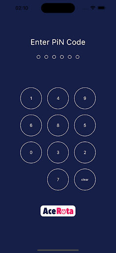 Android application AceRota Clocking Station screenshort