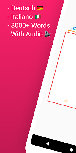 Android application Practice Italian German Words screenshort
