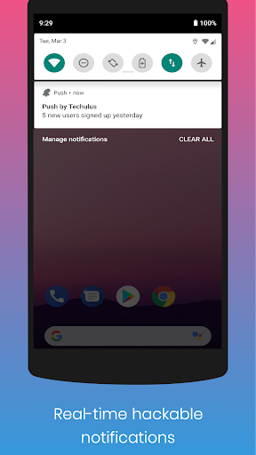 Push: custom notifications Screen 3