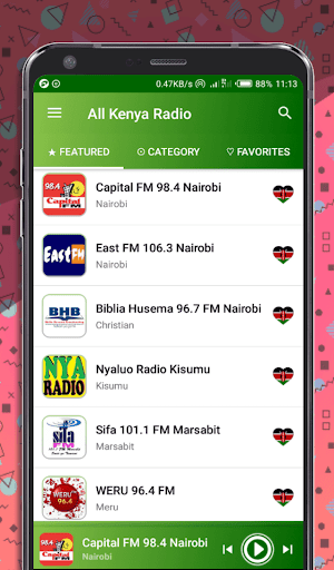 Android application All Kenya Radio Stations App screenshort