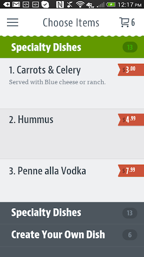 Valentina Prepared Foods Screen 2