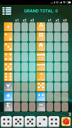 Android application Triple Yatzy screenshort