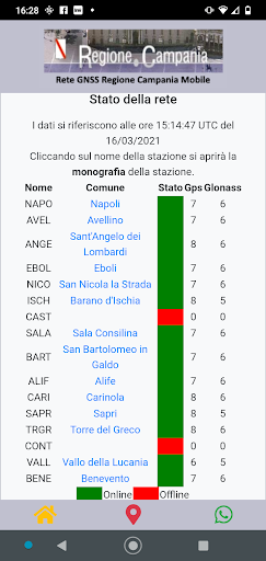 Rete GNSS Regione Campania Mob Screen 2