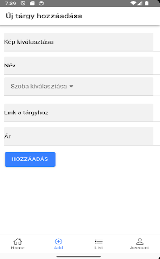 Home planner Screen 2