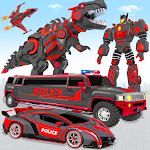Cover Image of 下载 Limo Car Dino Robot Car Game  APK
