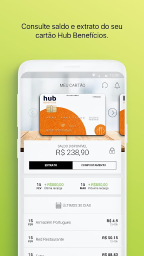 Android application Hub Benefícios screenshort
