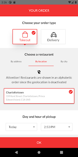 Alexandras Pizza Screen 2