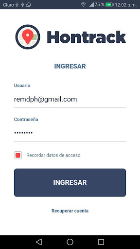 Android application Hontrack screenshort