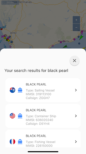Screenshot of Vessel Tracking - Ship Radar