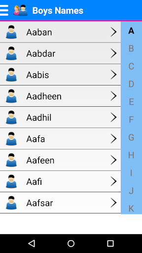 Pakistani Urdu Names + Meaning Screen 3