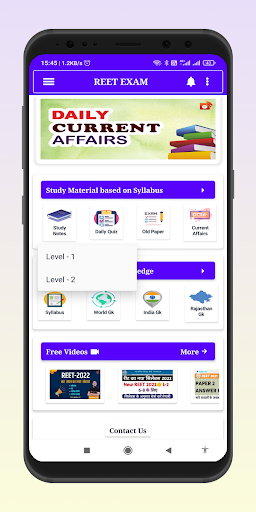 Android application Reet Exam Prepration RPSC screenshort
