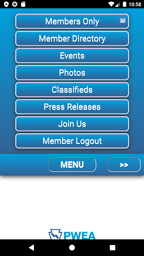 PWEA Mobile App Screen 2