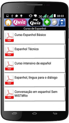 Android application Curso de Espanhol screenshort
