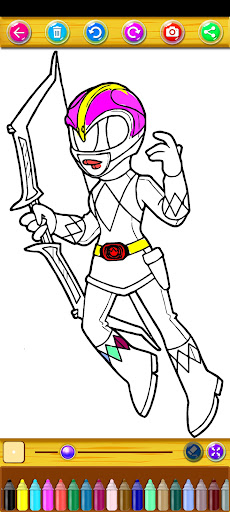 Super Rangers Coloring Book Screen 3
