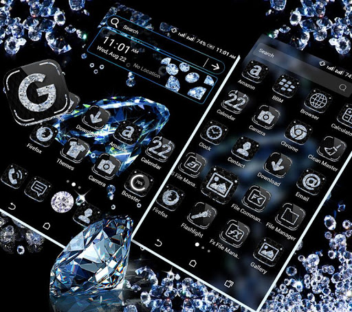 Black Diamond Launcher Theme Screen 3