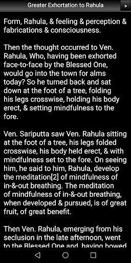 Greater Exhortation to Rahula Screen 3