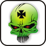 Skull IronCross doo-dad green icon