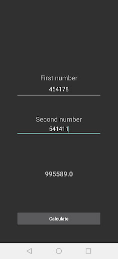 Android application Sr Calculator screenshort