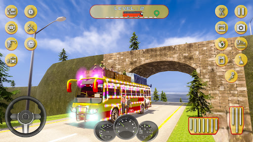 Indian Bus Uphill Bus Games 3D
