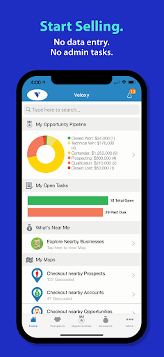 Android application Veloxy for Salesforce CRM screenshort