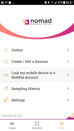 Android application nomad Smart Microbiology screenshort