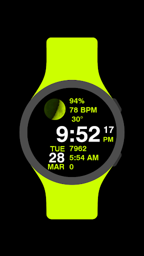 Android application Swiss Watch Face screenshort