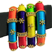 Silk Thread Bangle Designs