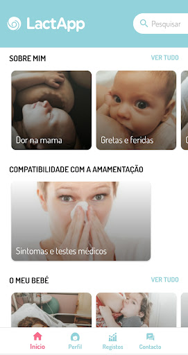 Visualização do aplicativo