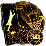 Neon Tech Basketball 3D Theme icon