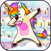 Colorful Swag Unicorn Keyboard Theme