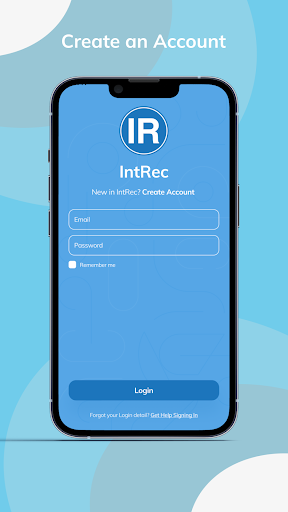 Android application IntRec Candidates screenshort