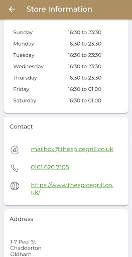 The Spice Grill Screen 3