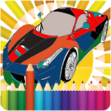 Coloring cars icon