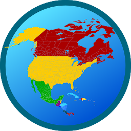 「Map of North America」圖示圖片