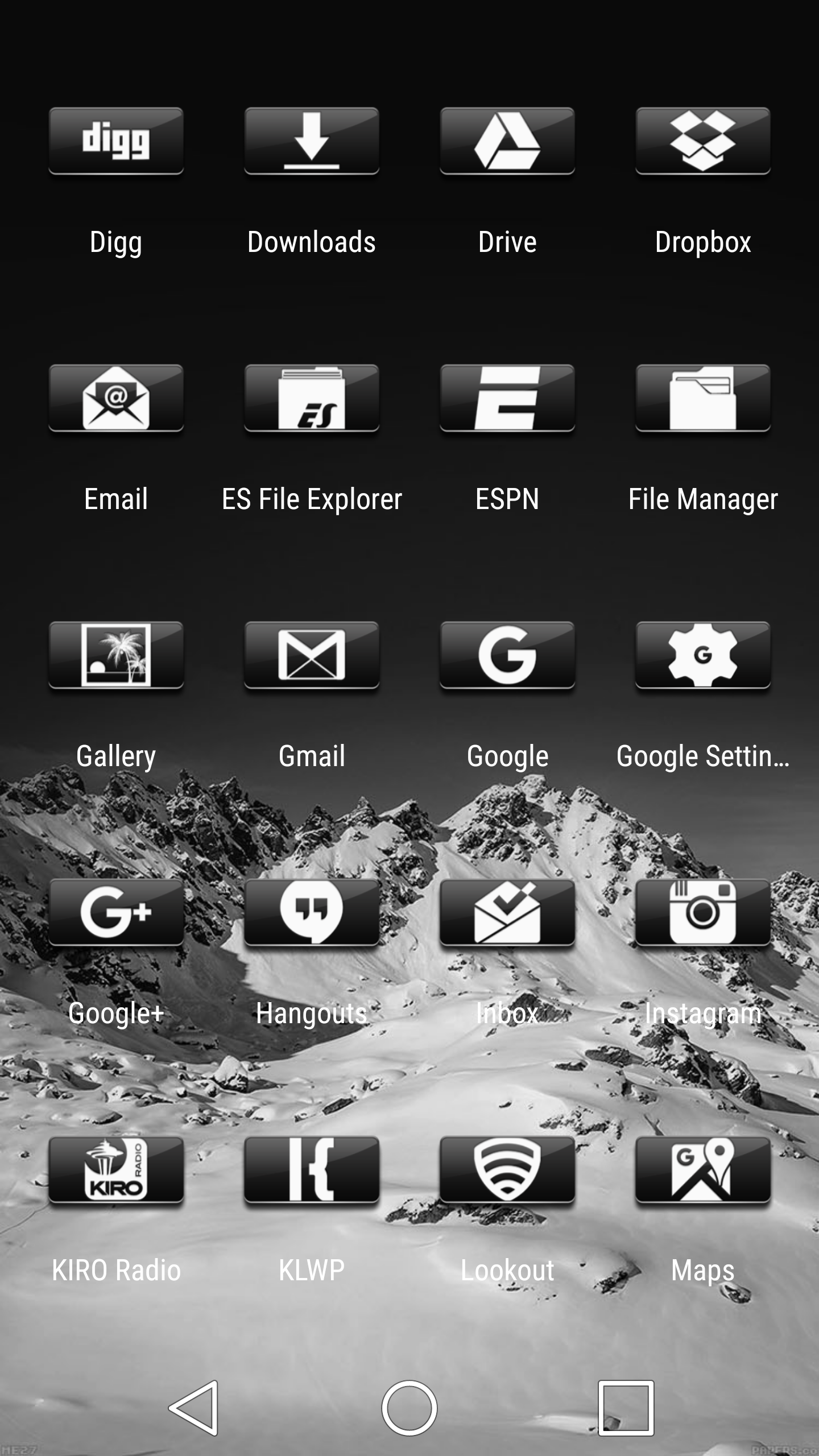Android application Rect Gray - Icon Pack screenshort