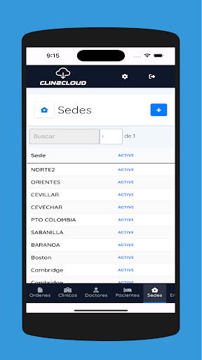Android application Clin2Cloud screenshort