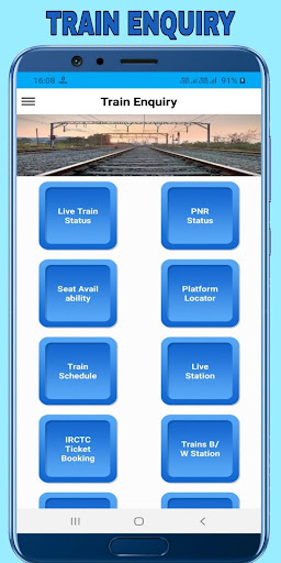 Android application Train Enquiry Live Train PNR screenshort