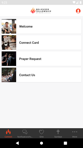 Android application BF Church screenshort