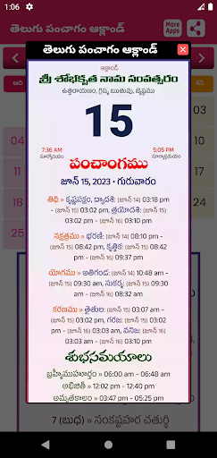 Telugu Day Panchangam 2023