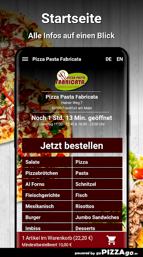 Pizza Pasta Fabricata Frankfur Screen 2