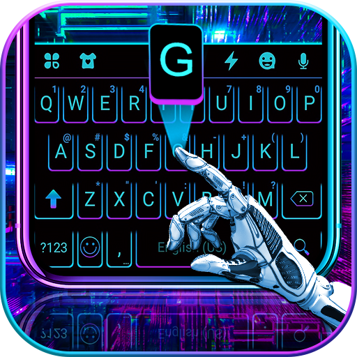 Black Neon 3D Keyboard Theme 90.0 Icon
